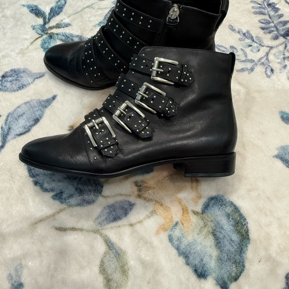 Rebecca Minkoff Shoes - Rebecca Minkoff Black Buckle Ankle Boots 8.5